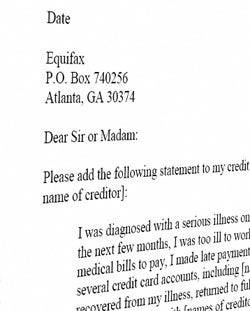 Example Letter Of Explanation For Derogatory Credit ...