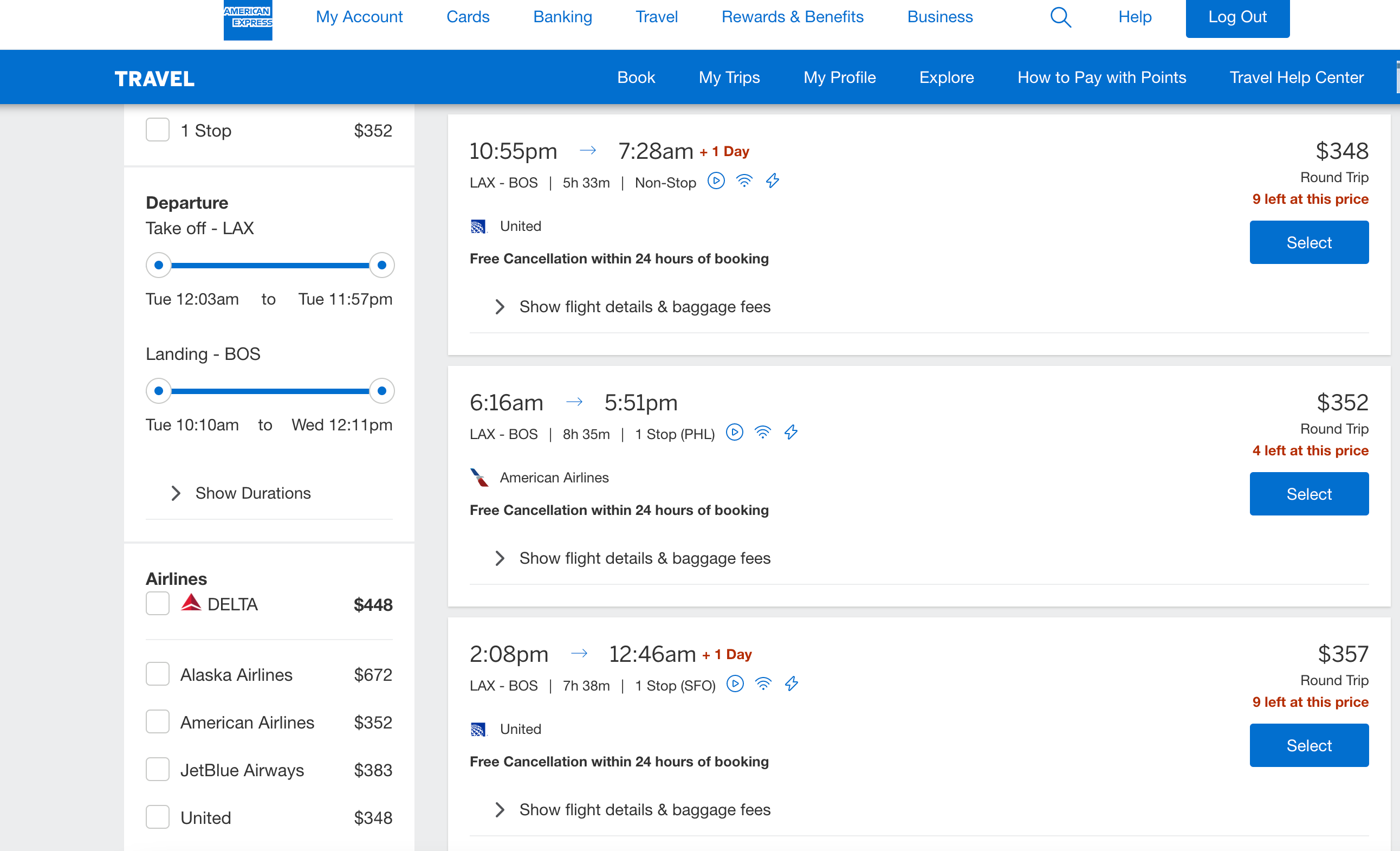 booking flights amex portal